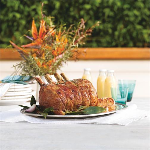 barbequed standing beef rib roast