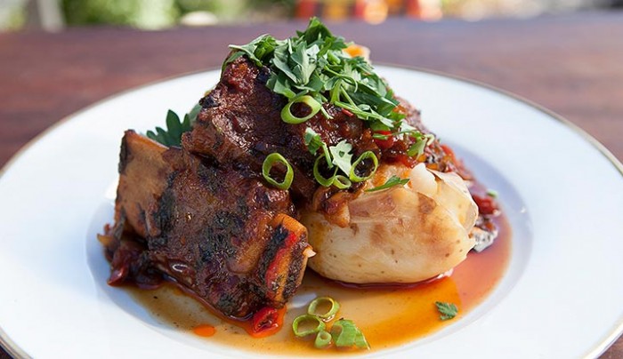 Slow cooked beef ribs
