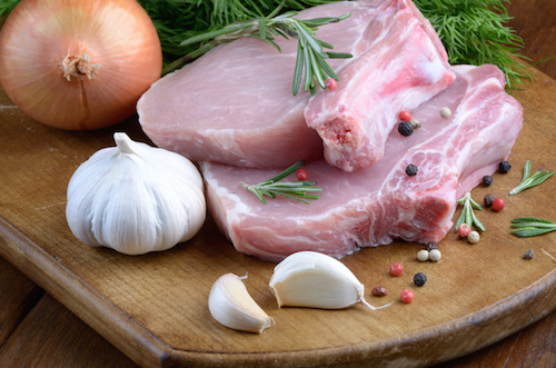 Pork cuts rib chops